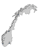 Map of NG troopers in Norway